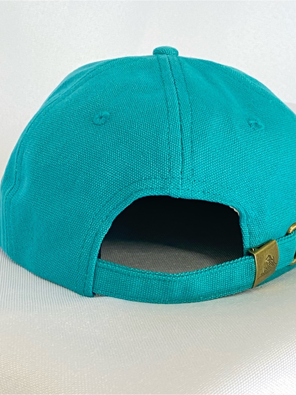 Needle Rock Threads Telluride Canvas Hat Teal 100% Cotton Mountains & Rainbow - Picture 7 of 14
